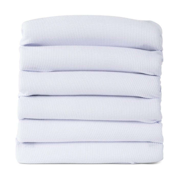 Foundations Softness Crib Blanket, 40 x 30 Inches, White, Pack of 6