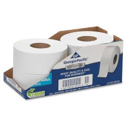 Georgia Pacific Professional Series Jumbo Bath Tissue, 2-Ply, White, Pack of 4