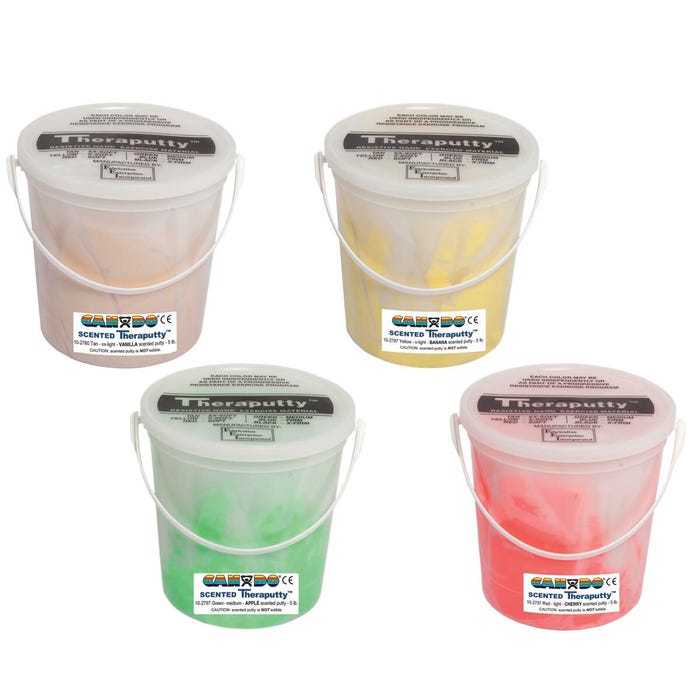 CanDo Scented Theraputty, Different Resistances, 5 Pounds, Set of 4
