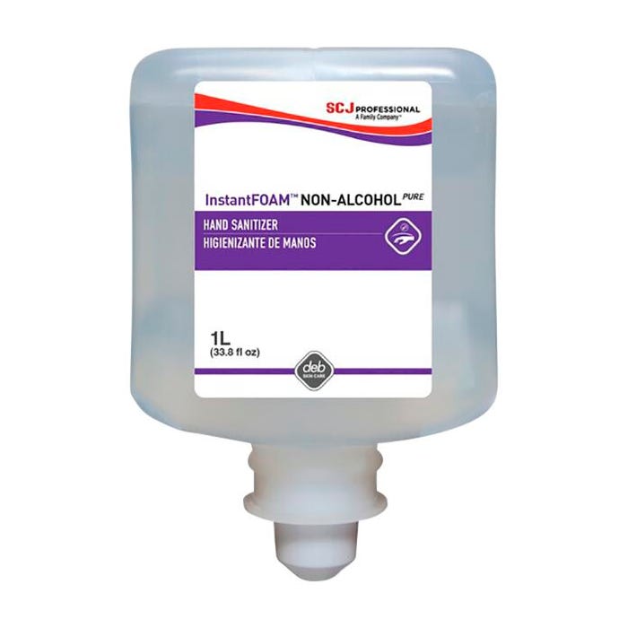 SC Johnson Alcohol-free Foam Hand Sanitizer, 33.8 Ounces, 1000 Milliliters, Pack of 6