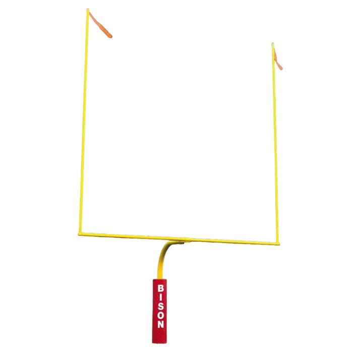 Bison Gooseneck High School Football Goalposts, 4-1/2 Inches, Safety Yellow