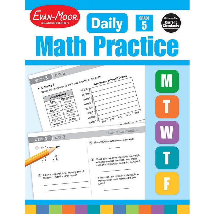 Evan-Moor Daily Math Practice, Grade 5