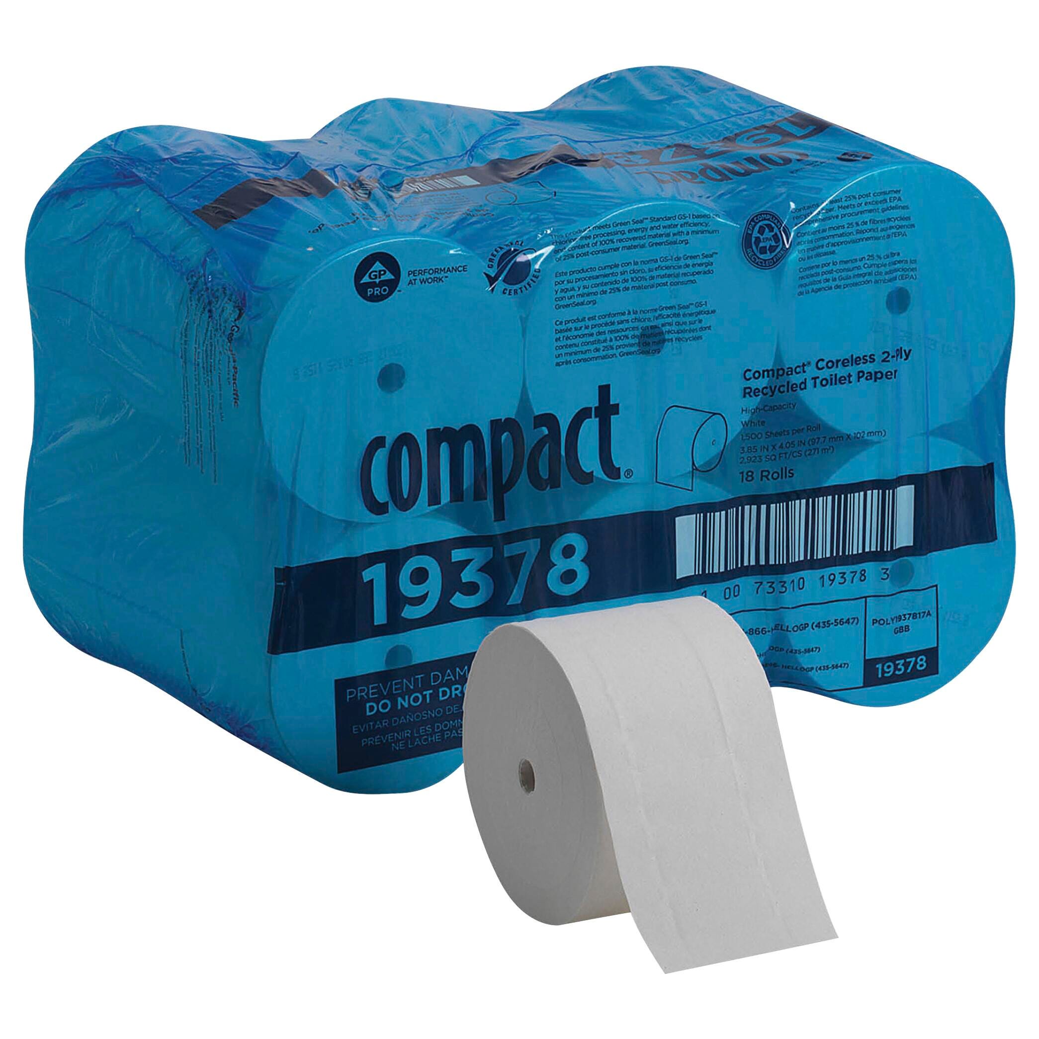 Georgia-Pacific Compact Coreless Bathroom Tissue, Pack of 18, Item Number 1564830