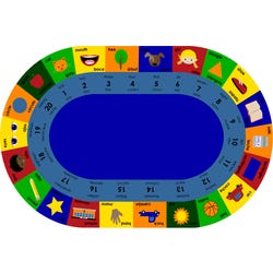 Childcraft Bilingual Carpet, Oval 4002104
