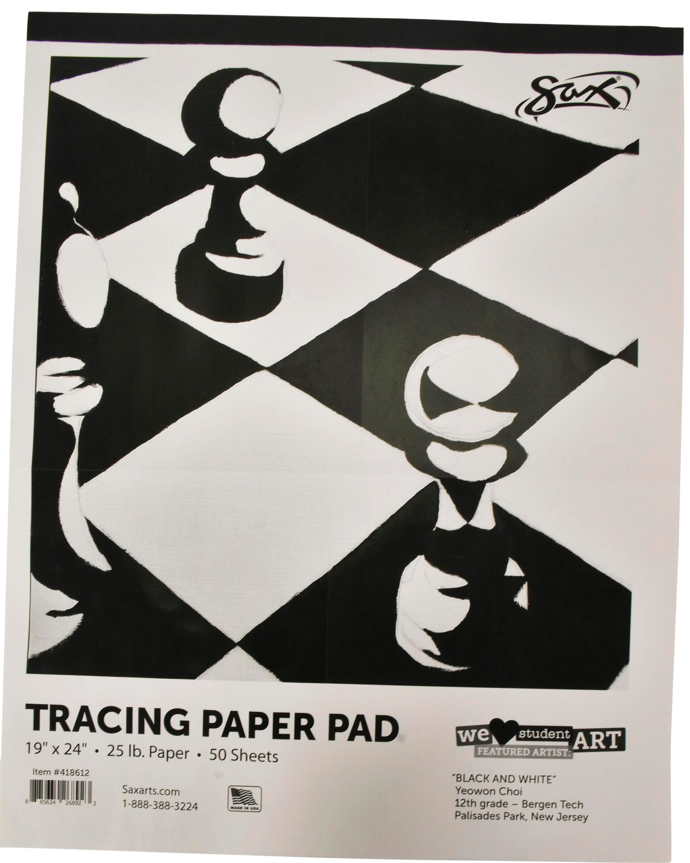 Image for Sax Tracing Paper Pad, 25 lbs, 19 x 24 Inches, White, 50 Sheets from School Specialty