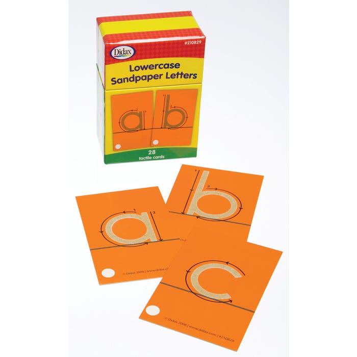 Didax Lowercase Tactile Sandpaper Letters, Set of 28