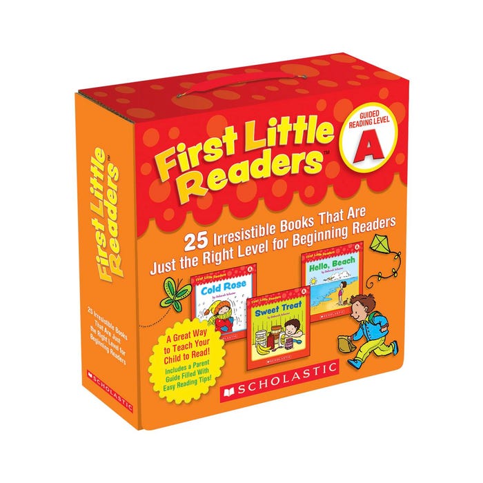 Scholastic First Little Readers Level A Single Set with Parent Guide, 25 Readers, Grades PreK-2