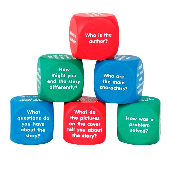 Learning Resources Reading Comprehension Cubes, 6 Pieces