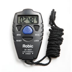 Robic SC-502 Handheld Countdown Timer with Completion Alarm, Black, Item Number 004270