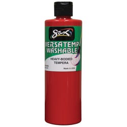 Sax Versatemp Washable Heavy-Bodied Tempera Paint, 1 Pint, Primary Red 1592666