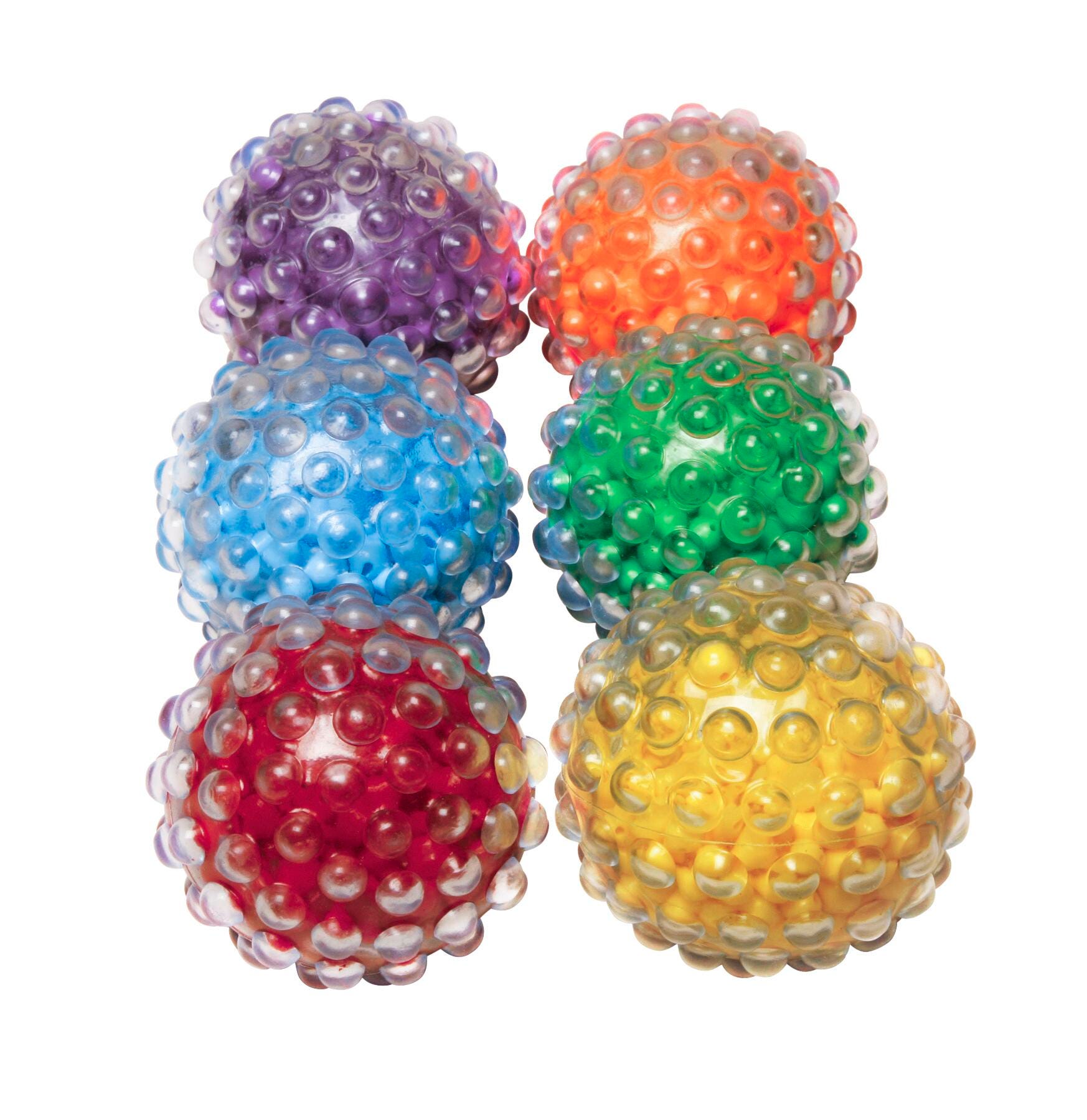 Abilitations Roll N Rattle Sensory Balls, Set of 6, Item Number 1481096