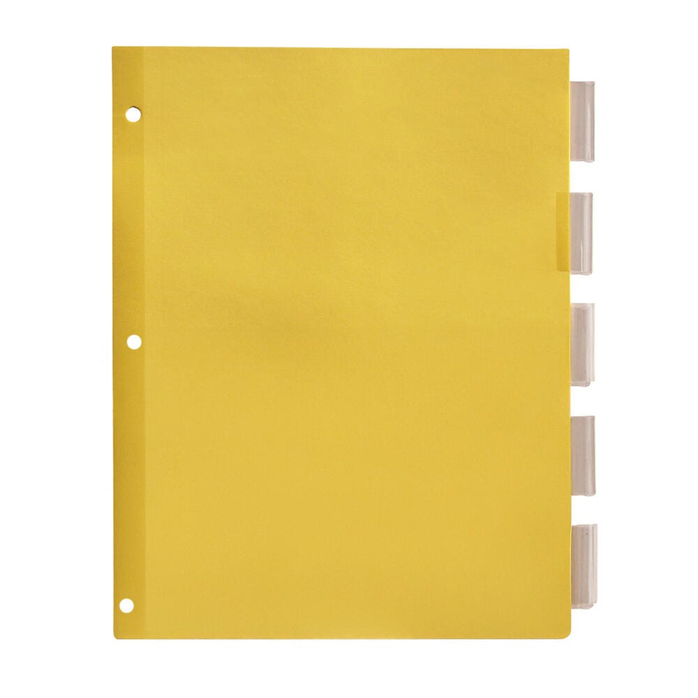 Image for School Smart 5 Tab Index Paper Dividers, Clear from School Specialty