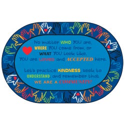 Carpets for Kids Premium Hands Together Community Carpet, Oval 4002285