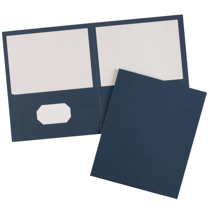 Avery 2-Pocket Folder, 40 Sheet Capacity, Dark Blue, Pack of 25