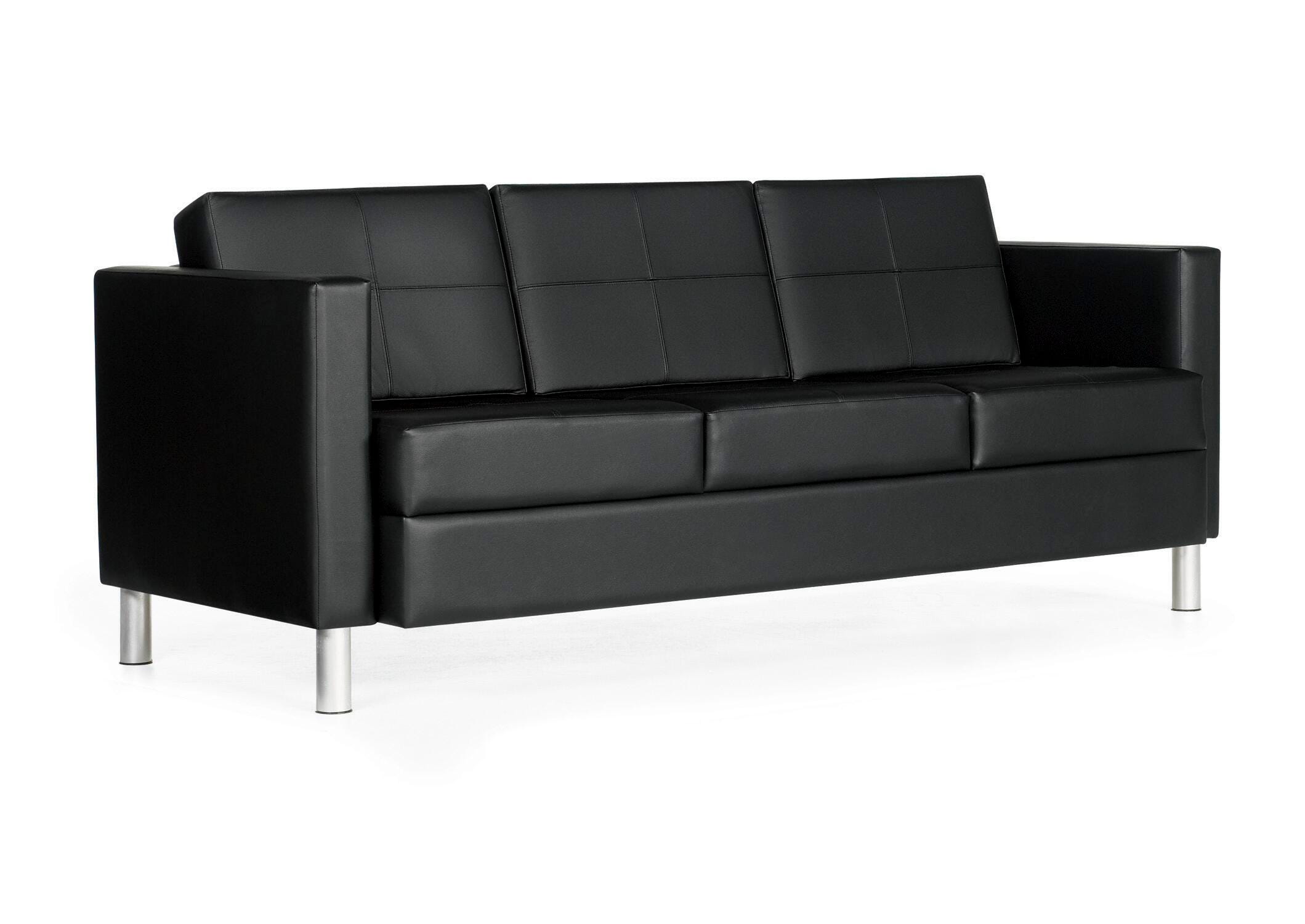 Global Industries Citi 3-Seat Sofa, 72 x 31 x 30 Inches, Black 1438576