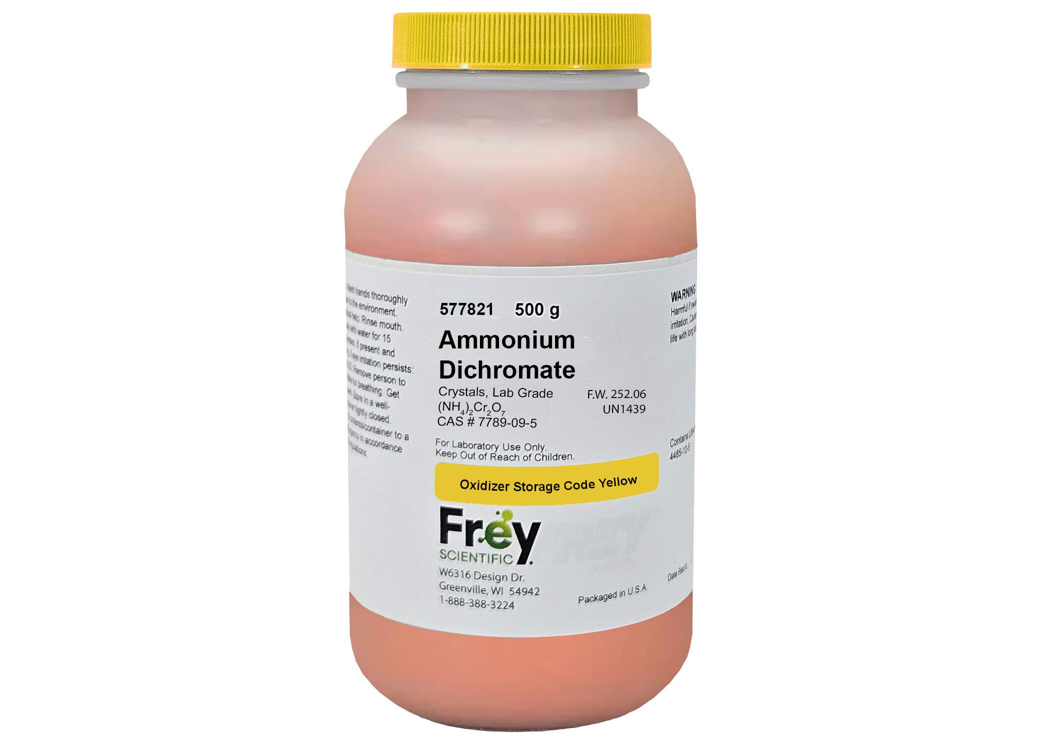 Image for Frey Scientific Ammonium Dichromate, 500g, Lab Grade from School Specialty