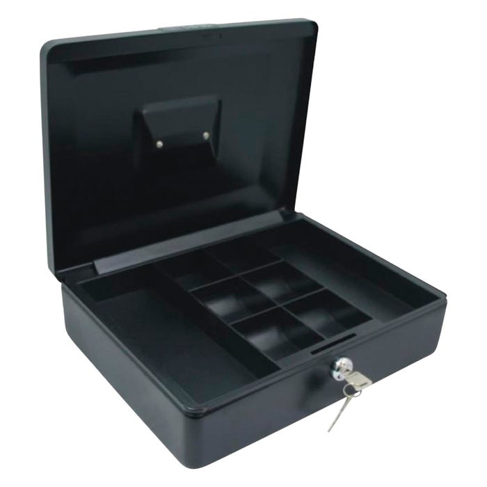 CARL Steel Cash Box, 4 x 9 Inches, Black