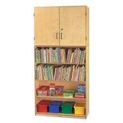 Childcraft Vertical Storage Unit with Shelf Base, 35-3/4 x 14-3/4 x 74-1/4 Inches, Item Number 205899
