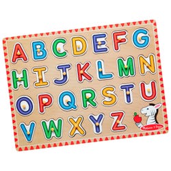 Melissa & Doug Colorful See-Inside Alphabet Peg Puzzle 1335952