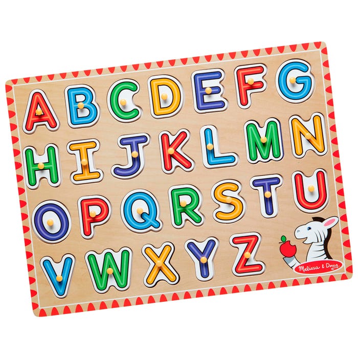 Melissa & Doug Colorful See-Inside Alphabet Peg Puzzle