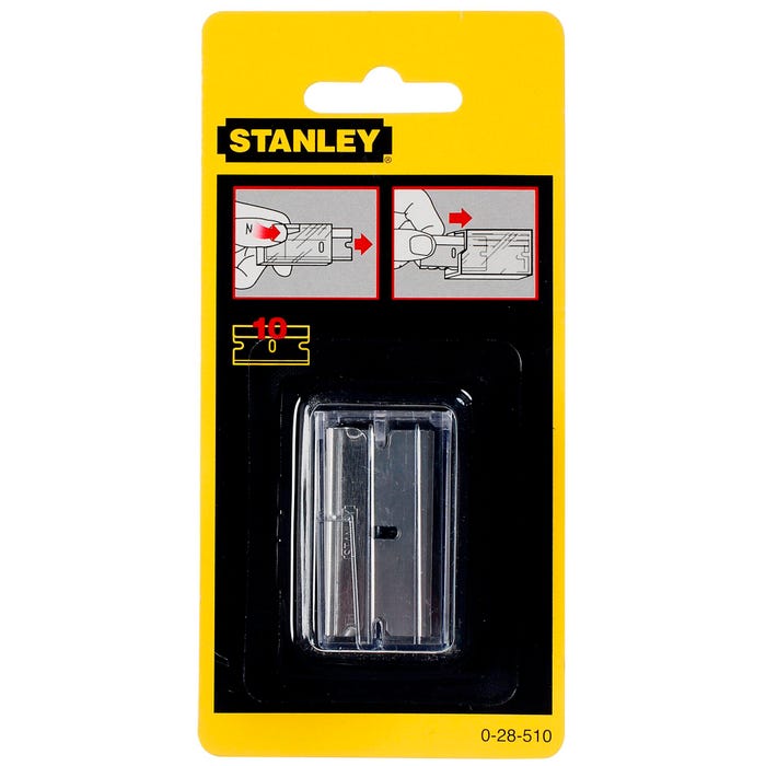 Woodworker's Stanley 28-510 Single Edge Razor Blade, 1-1/2 in, Pack of 10