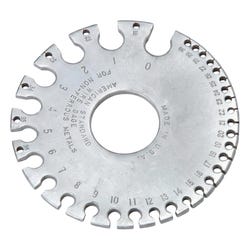 General Tool 21 AWG Wire Gauge, 3-1/4 x 3/32 Inches, Steel