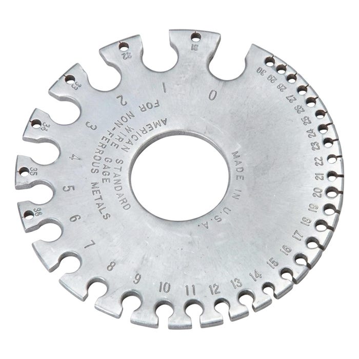 General Tool 21 AWG Wire Gauge, 3-1/4 x 3/32 Inches, Steel