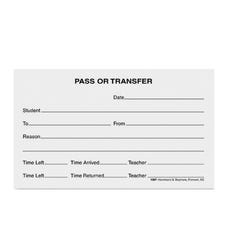 School & Hall Passes and Tardy Slips, Item Number 1473645