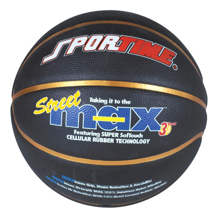 Sportime StreetMax Basketball, Men's, Size 7, Black