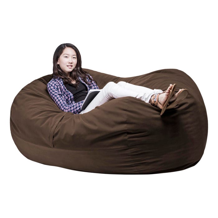 Abilitations FluffChair, X-Large, 64 x 47 x 36 Inches, Chocolate