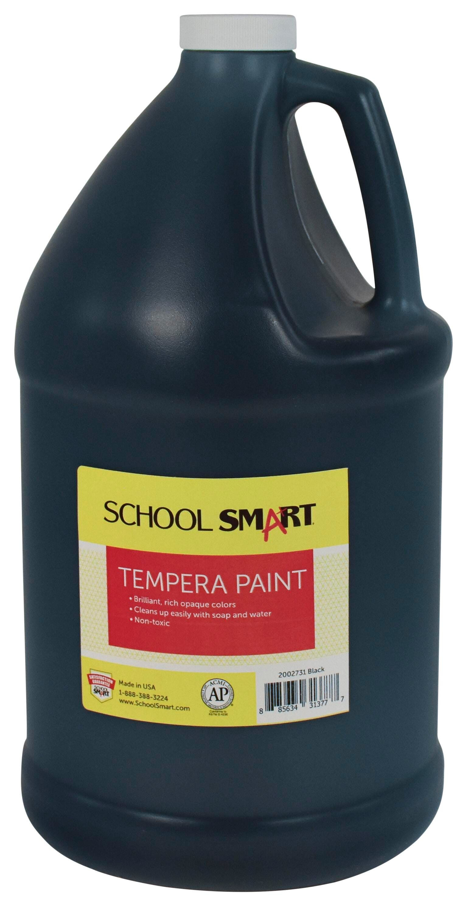 School Smart Tempera Paint, Black, 1 Gallon Bottle Item Number 2002731