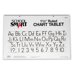 School Smart Chart Paper Pad, 24 x 16 Inches, 1-1/2 Inch Skip Line, 25 Sheets 085337