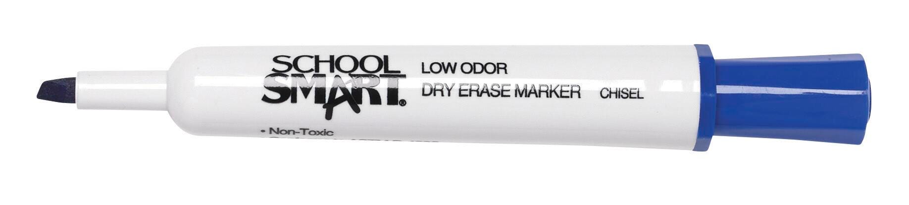 Image for School Smart Dry Erase Markers, Chisel Tip, Low Odor, Blue, Pack of 48 from School Specialty