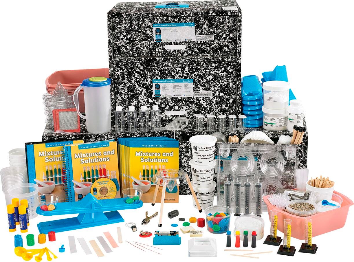 Image for FOSS Third Edition Mixtures and Solutions Complete Kit, Grades 4 to 6, with 32 Seats Digital Access from School Specialty