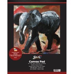 Image for Sax Genuine Primed Canvas Pad, 16 x 20 Inches, White, 10 Sheets from School Specialty