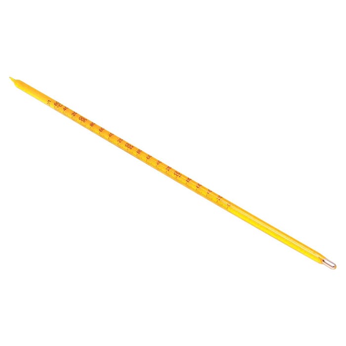 Eisco Labs Spirit Thermometer, -10 to 110 Degrees Celsius, Yellow