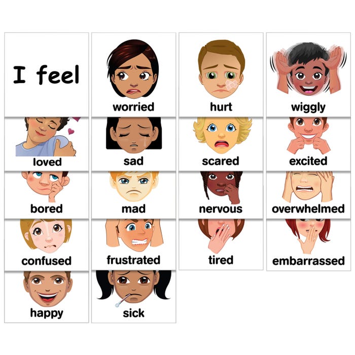 SchKIDules Feelings Magnet Pack, Set of 18