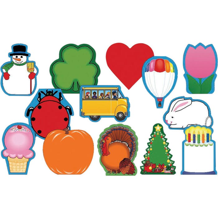 Creative Shapes Etc Mini Seasonal Notepads, 3-1/2 x 3 Inches, Set of 13, Styles Will Vary