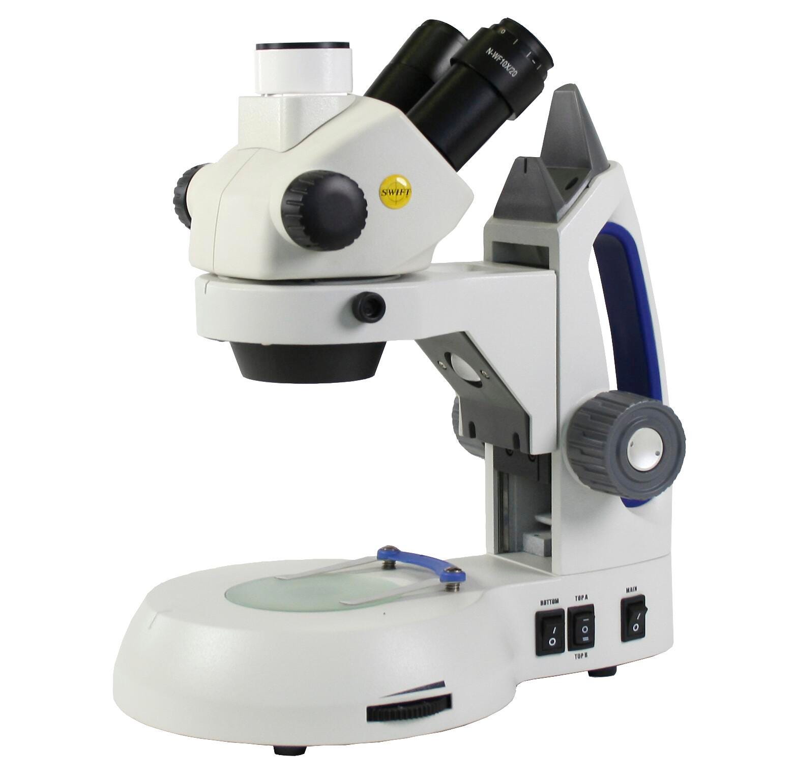 Image for Swift Optical SM105T-C Trinocular Stereo Microscope, 10x to 30x Zoom Magnification from School Specialty