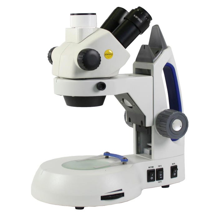 Swift Optical SM105T-C Trinocular Stereo Microscope, 10x to 30x Zoom Magnification