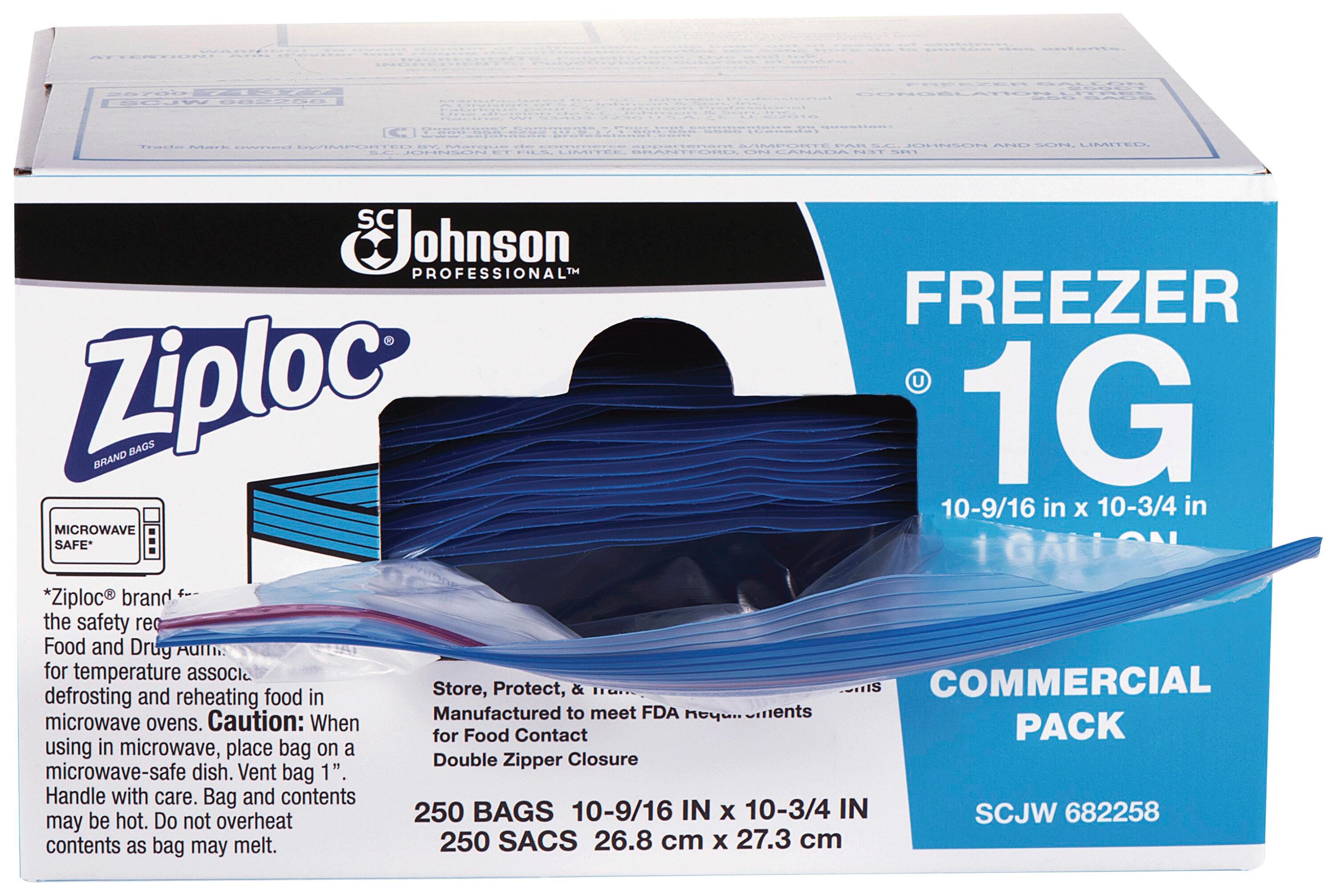 Image for Ziploc 1-Gallon Freezer Bag 2-11/16 Millimeter, 250 Count from School Specialty