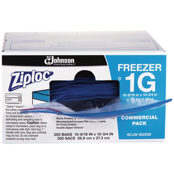 Ziploc 1-Gallon Freezer Bag 2-11/16 Millimeter, 250 Count