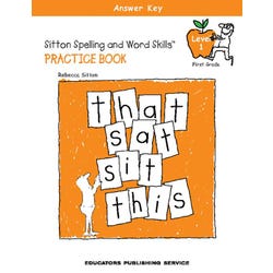 Sitton Spelling, Student Practice Book, Level 1, Answer Key, Item Number 9781886050952