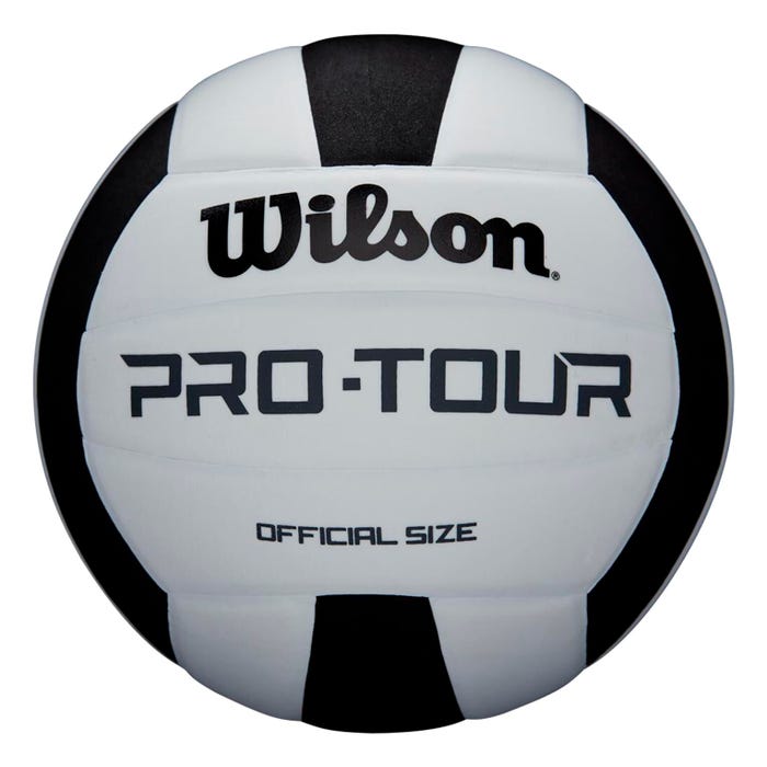 Wilson Pro Tour Synthetic Leather Volleyball, Official Size, Black and White
