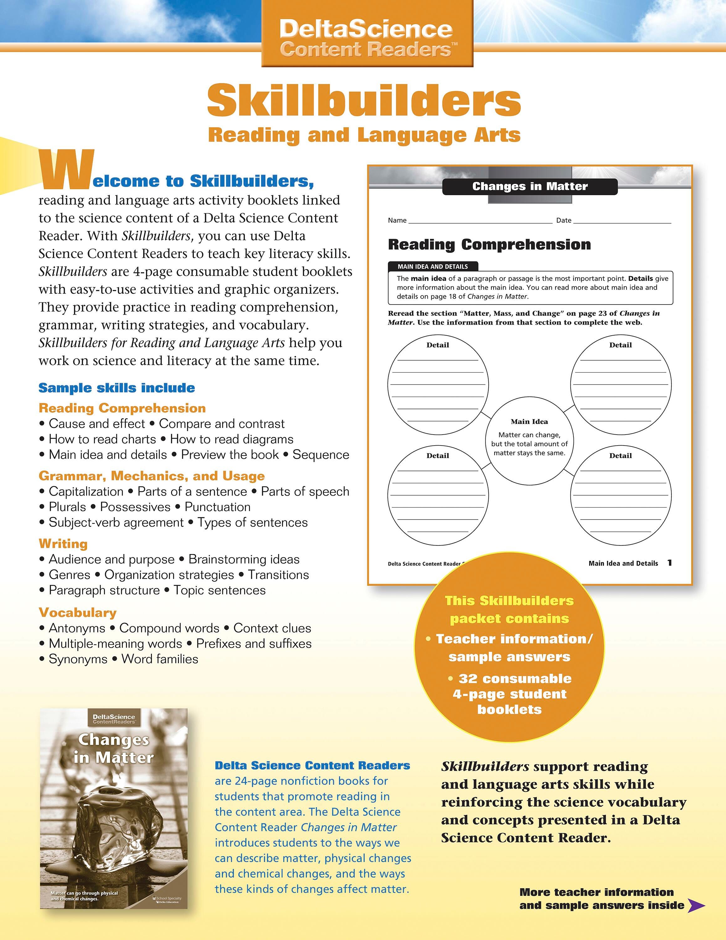 Delta Science Content Readers Changes in Matter Red and Purple Skillbuilders, Pack of 32, Item Number 1278165