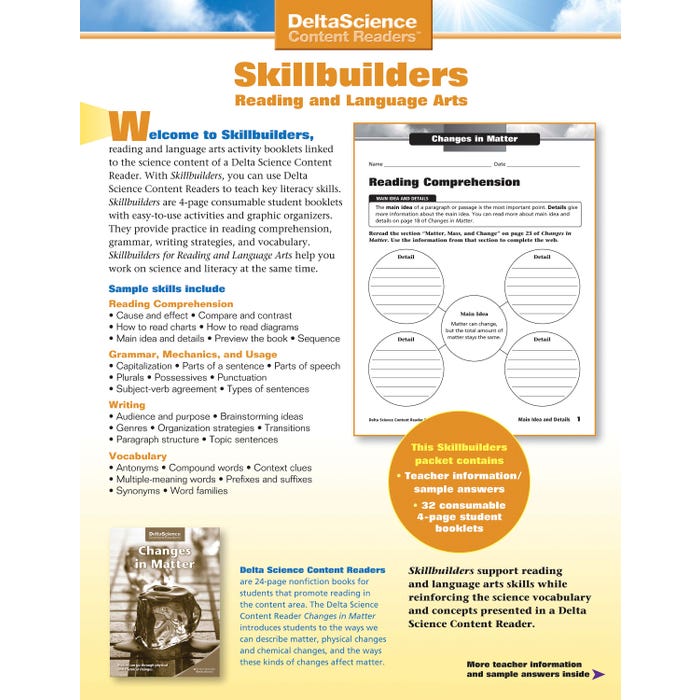 Delta Science Content Readers Changes in Matter Red and Purple Skillbuilders, Pack of 32