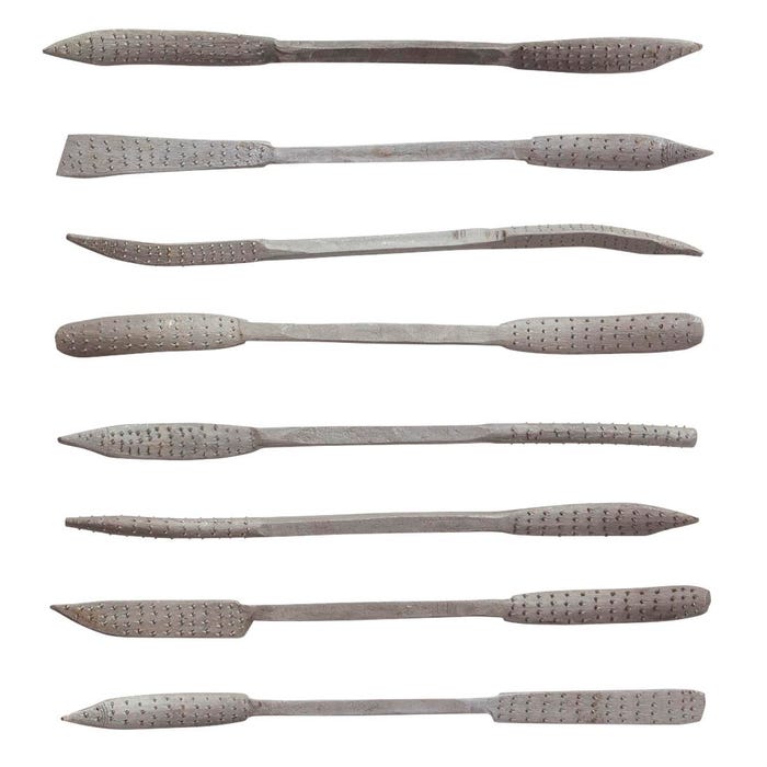 Jack Richeson Double Sided Student Rasp Set, 8 Inches, Forged Steel, Black, Set of 8