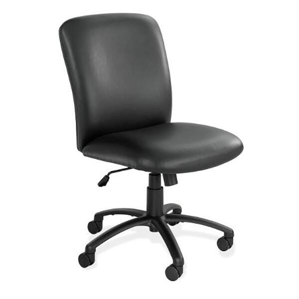 Safco Uber Big and Tall High-Back Task Chair, 27 x 30-1/4 x 44-3/4 Inches, Black Vinyl, Item Number 1563815