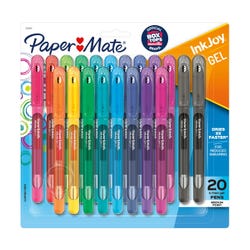 Paper Mate InkJoy Gel Pens, Medium Point, 0.7 mm, Assorted Colors, Pack of 20 1597333