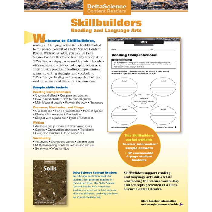 Delta Science Content Readers Soil Red and Purple Skillbuilders, Pack of 32